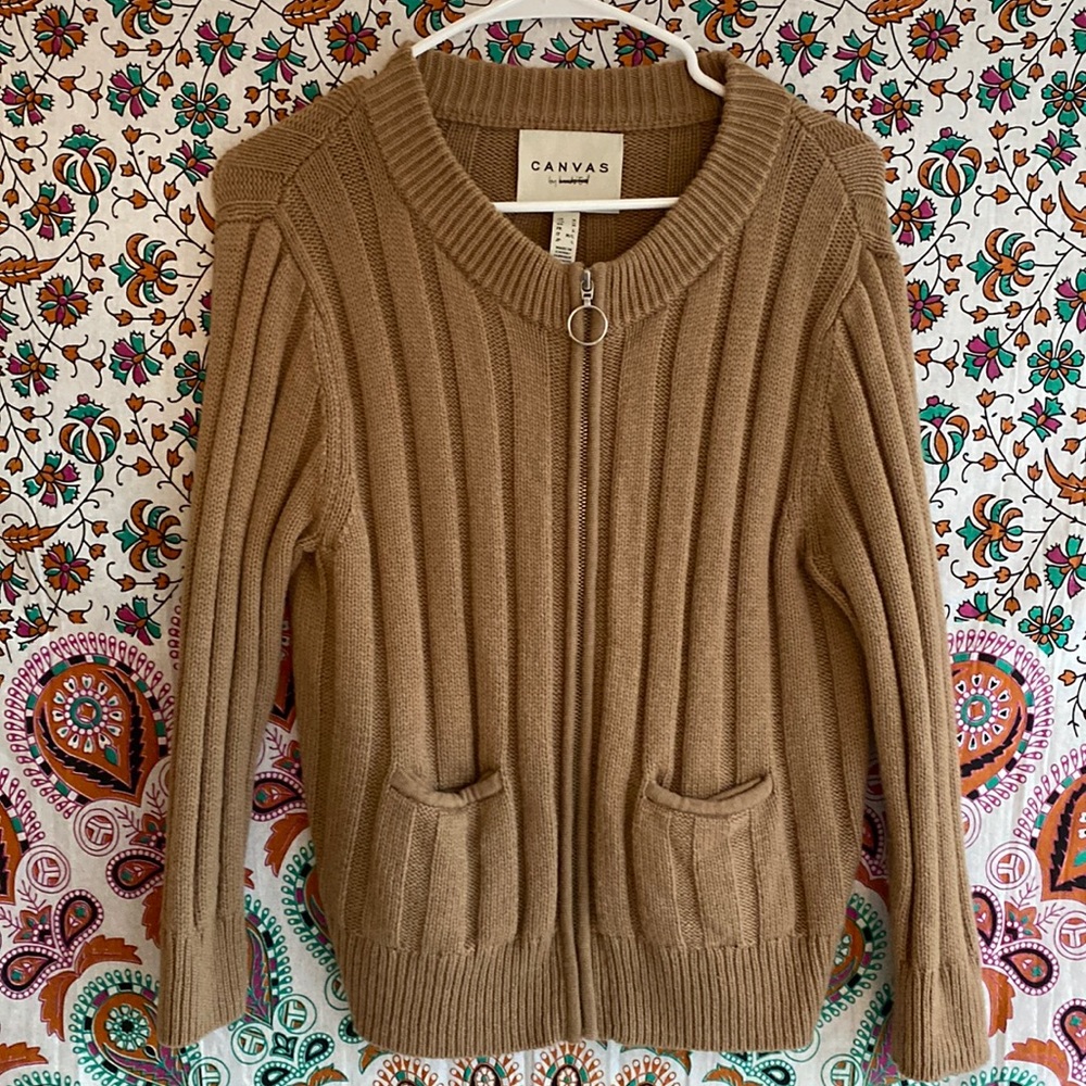 Land’s End “Canvas” Zip Up Knit Sweater